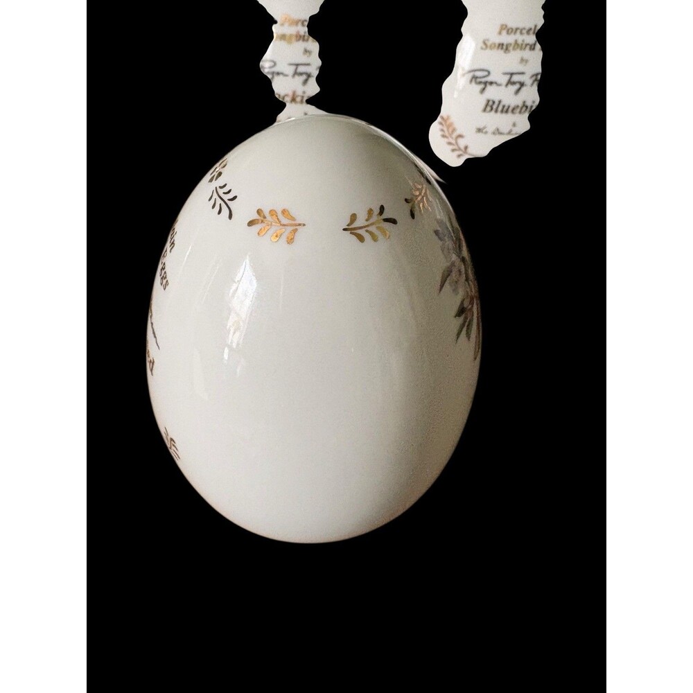 Danbury Mint Roger Tory Peterson Porcelain Songbird Egg Rose-Breasted Grosbeak - Picture 4 of 7